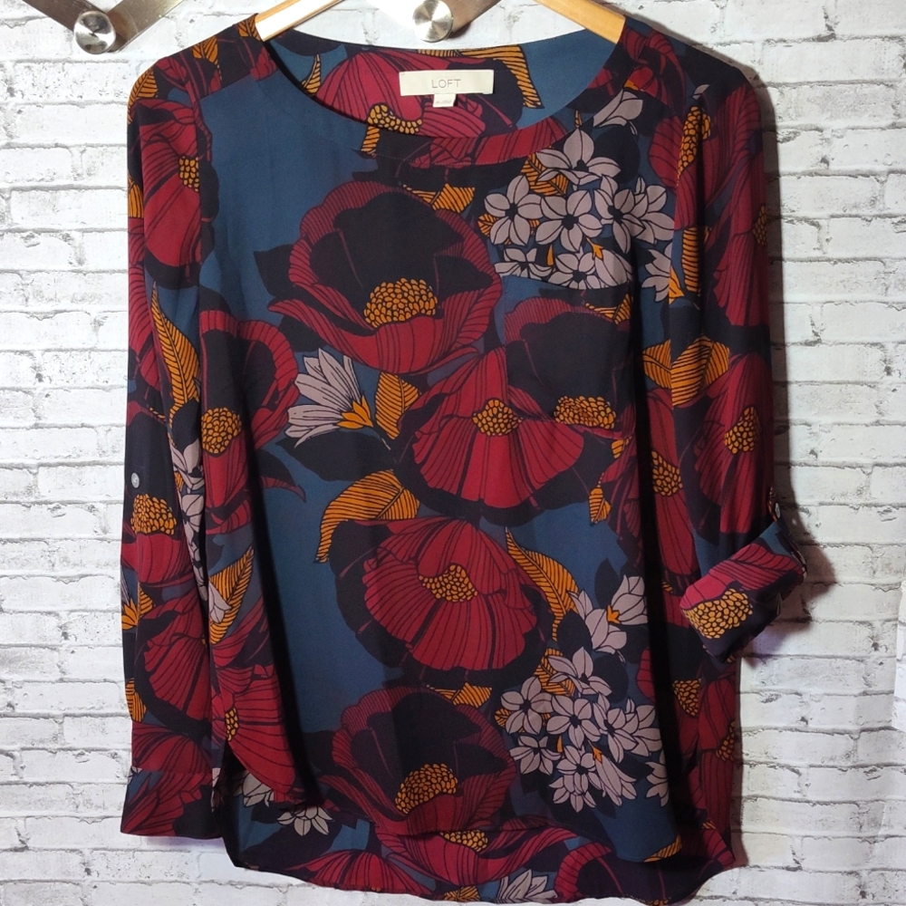 Ann Taylor Loft Floral Tunic